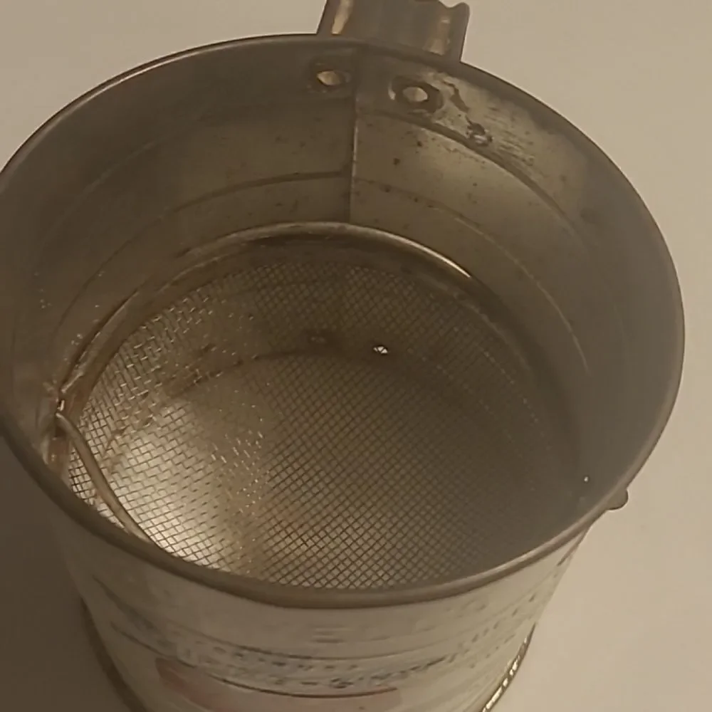 Vintage Flour Sifter with Apple Design